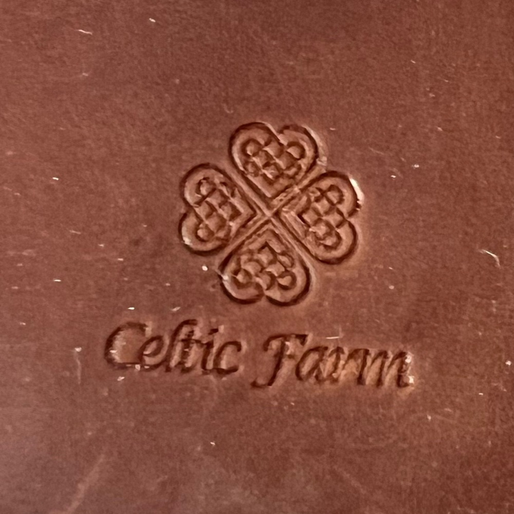 Celtic Farm Brown Leather Garden Journal Planner with Wrap Closure and Bookmark - Picture 3 of 8